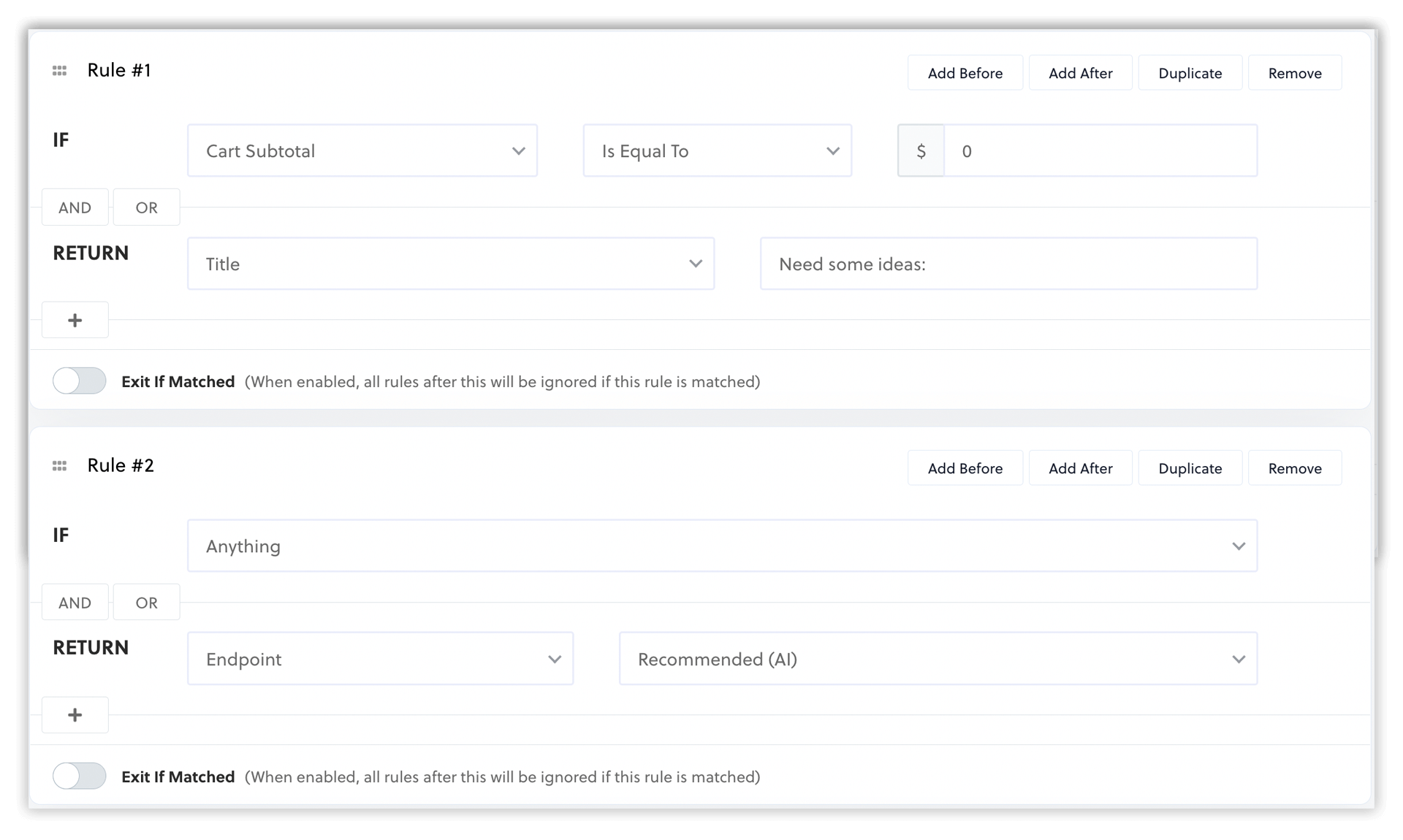 spearmintlove in-cart ruleset