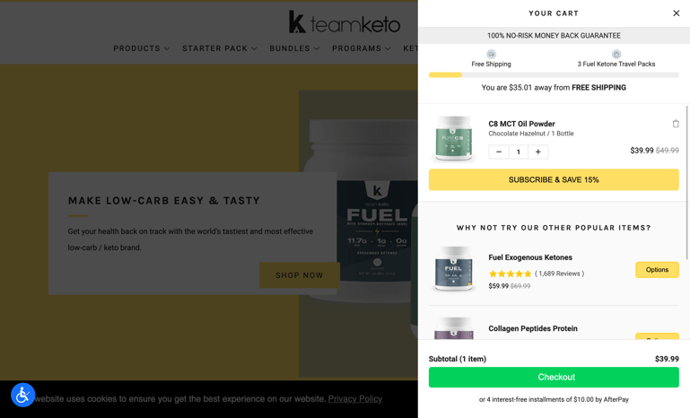 TeamKeto Smart Cart compressed