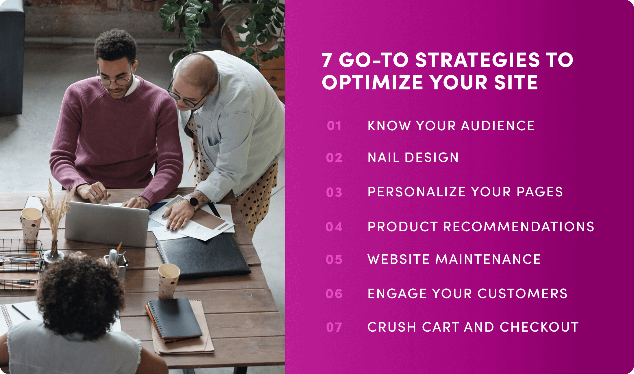 7 optimization strategies list