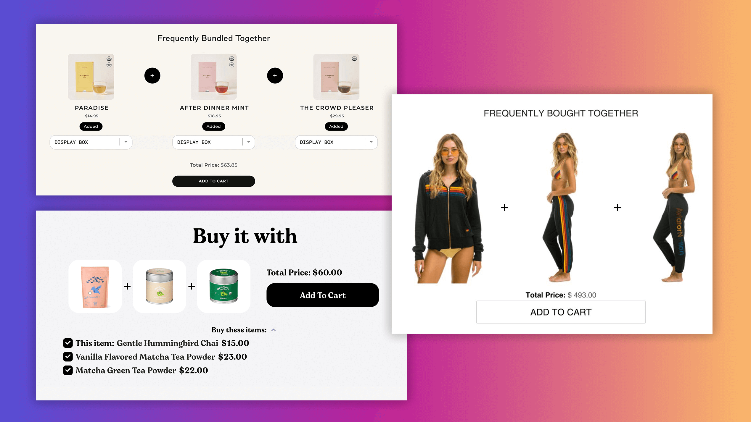 product page merchandising examples