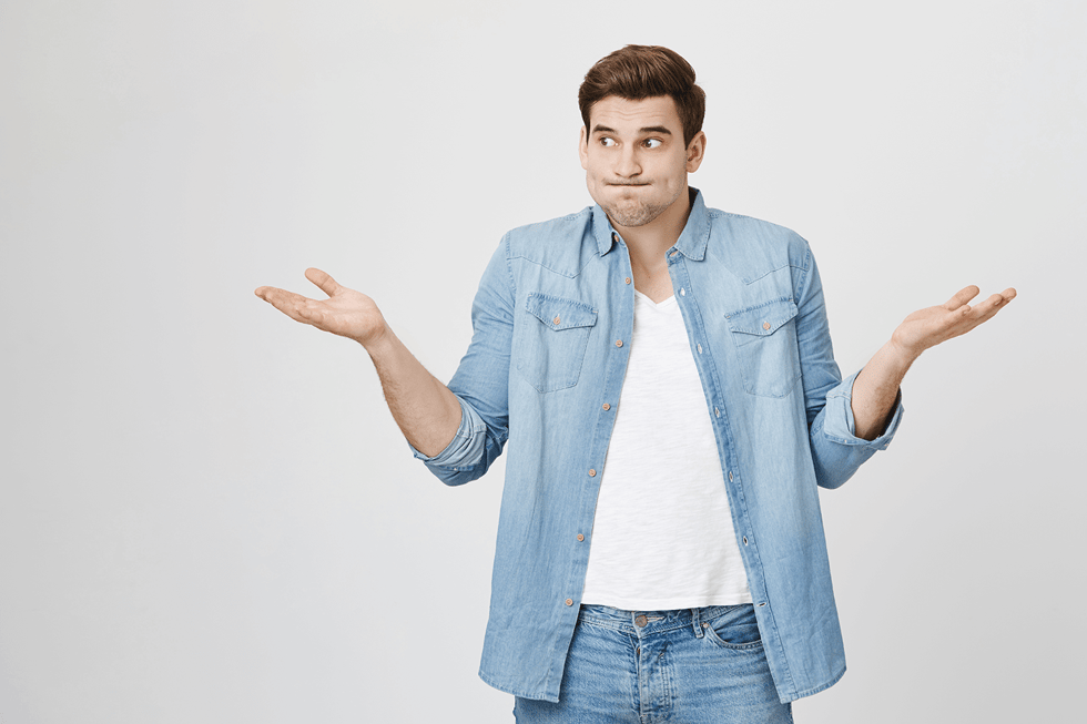 An ecommerce merchant shrugs in confusion wondering how to reduce customer churn