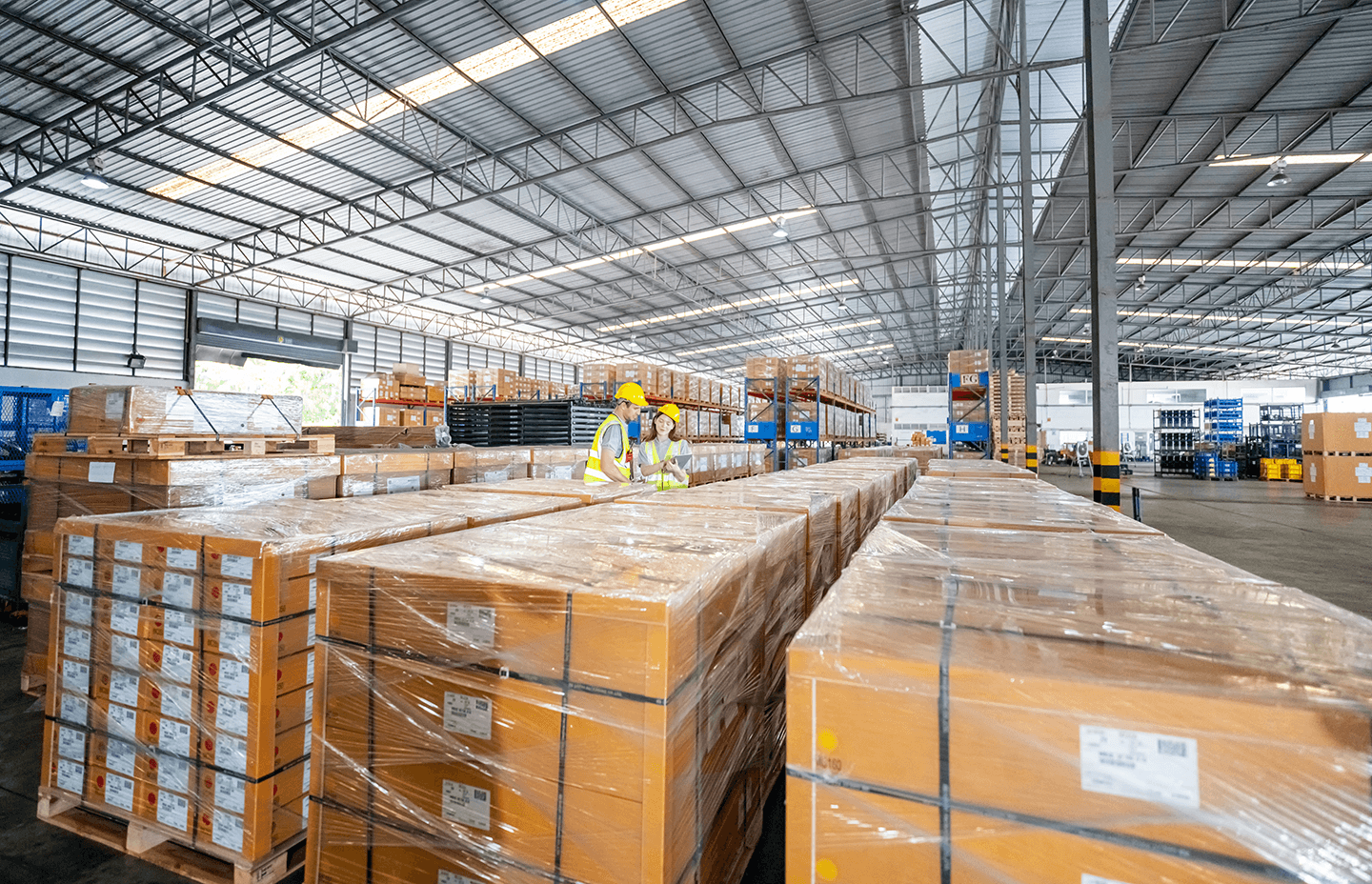 A warehouse with boxes of dead stock items; post-purchase offers are a great way to offload dead stock and improve customer retention.