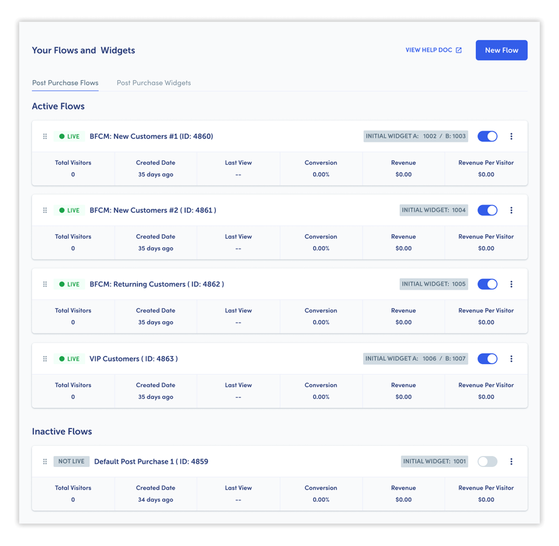 Rebuy Post Purchase Multi-Flow Example