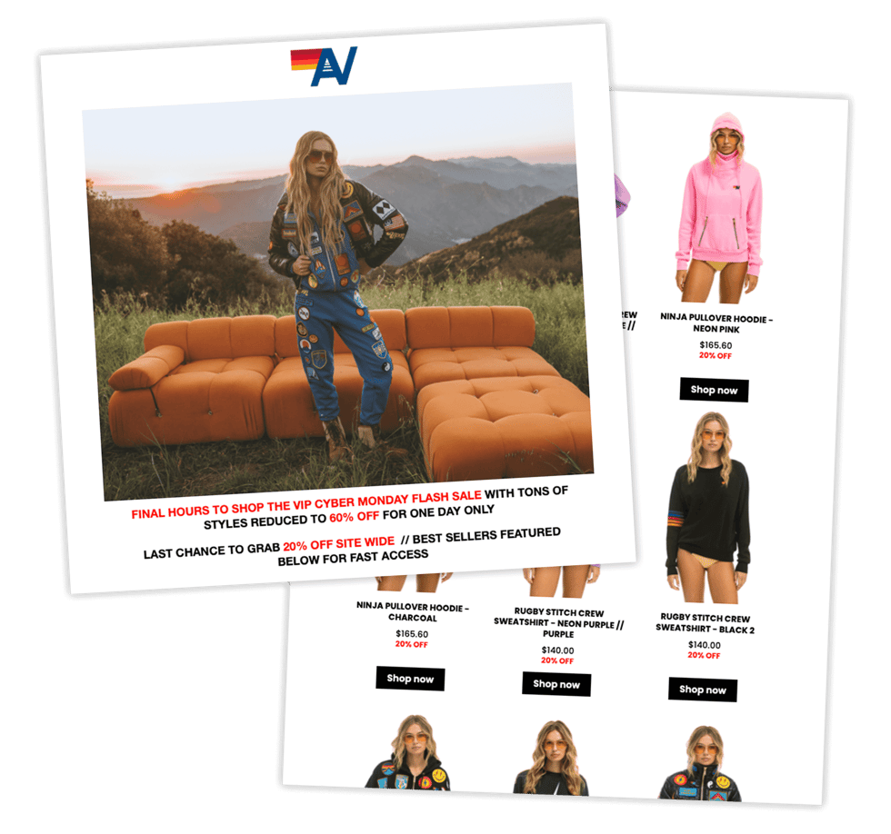 Aviator Nation special offer promo email