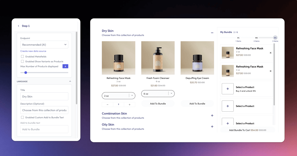 Rebuy Bundle Builder: Empower shoppers to personalize every bundle