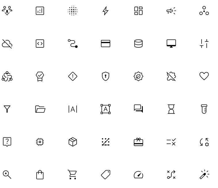 Rebuy icon set: Google Material, 200 weight