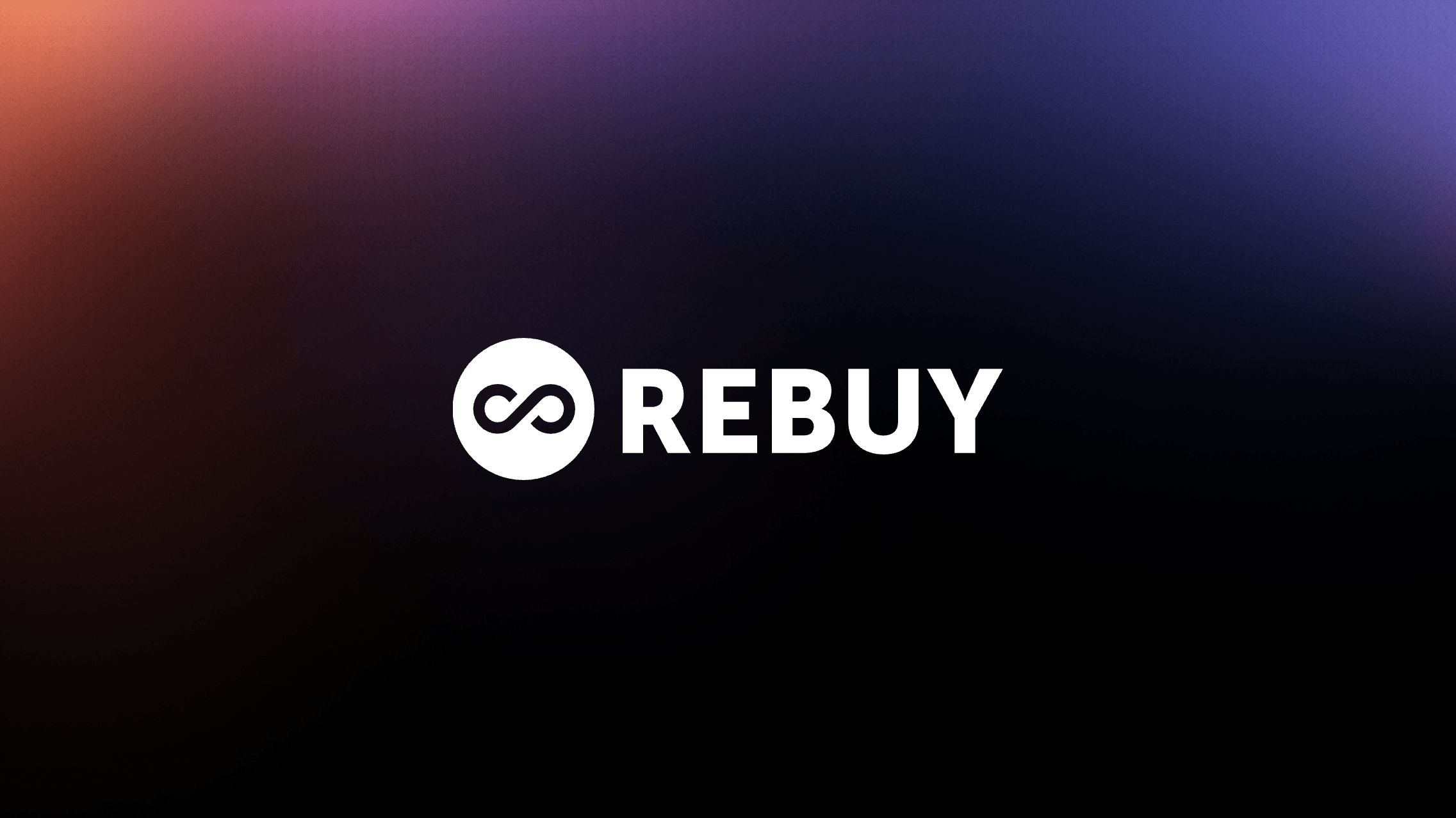 Rebuy logo on a gradient background