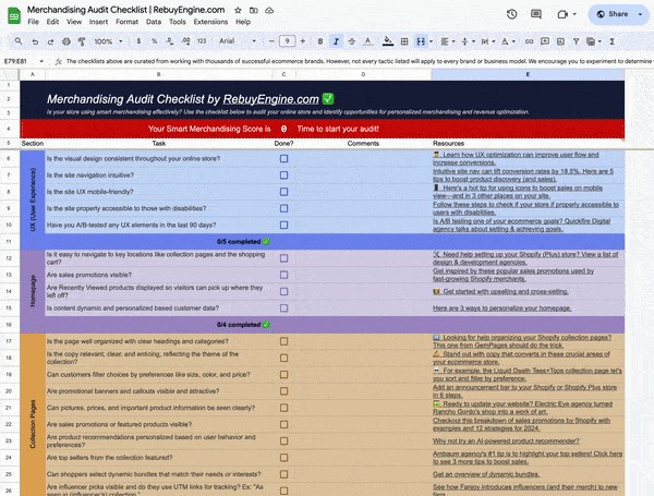 MerchandisingChecklist MerchandisingChecklist