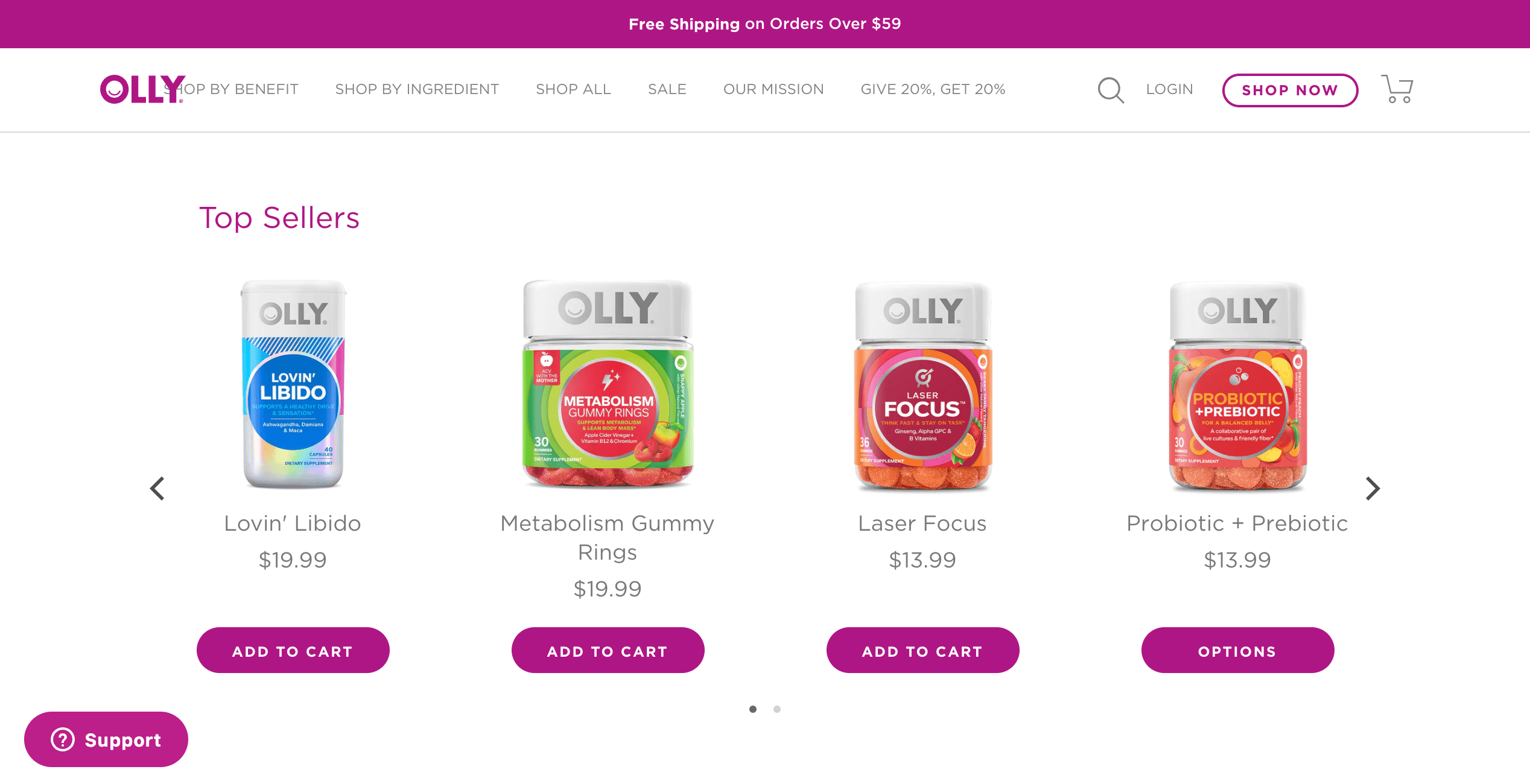 OLLY Homepage Cross-Sells compressed
