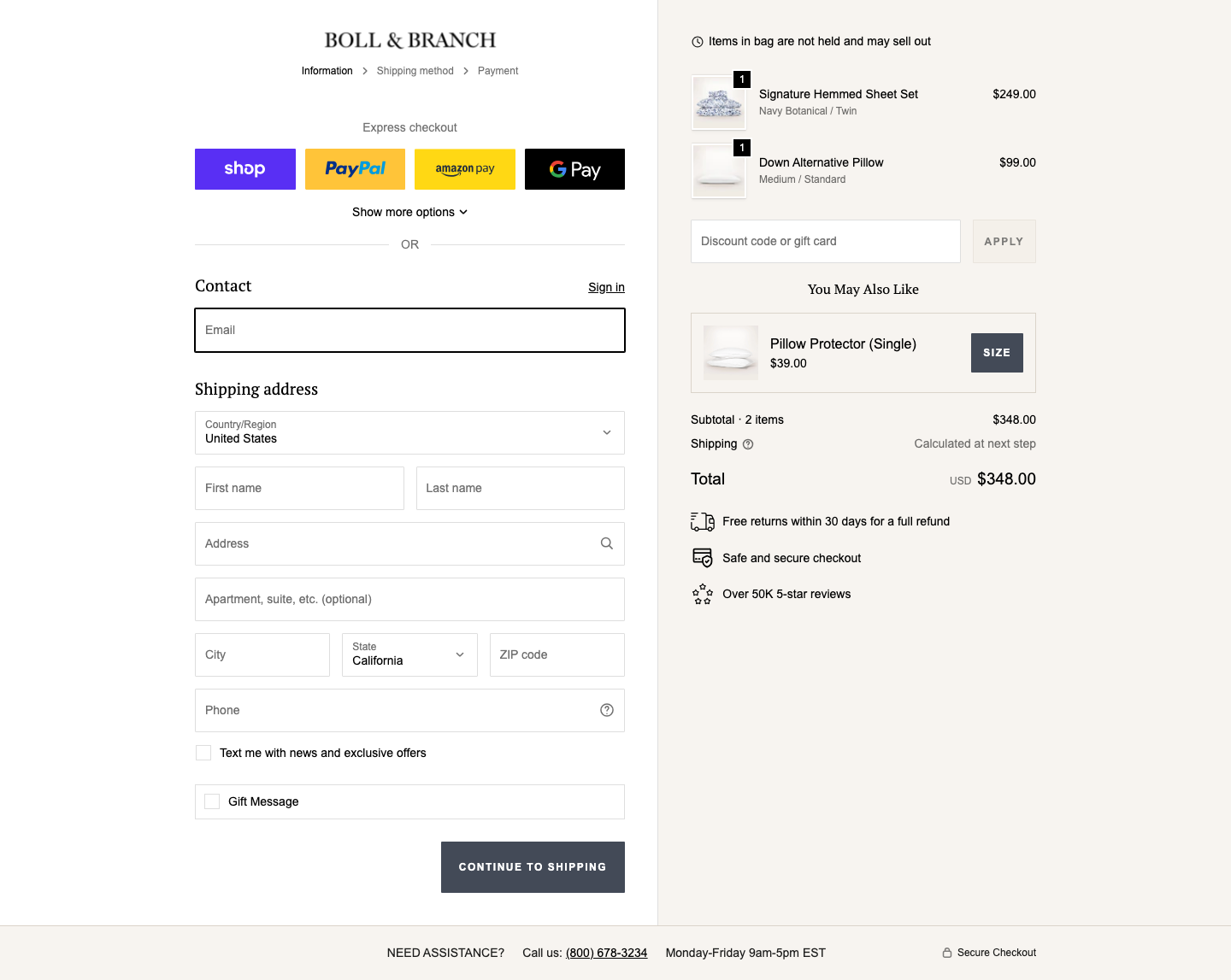 Boll & Branch – Desktop