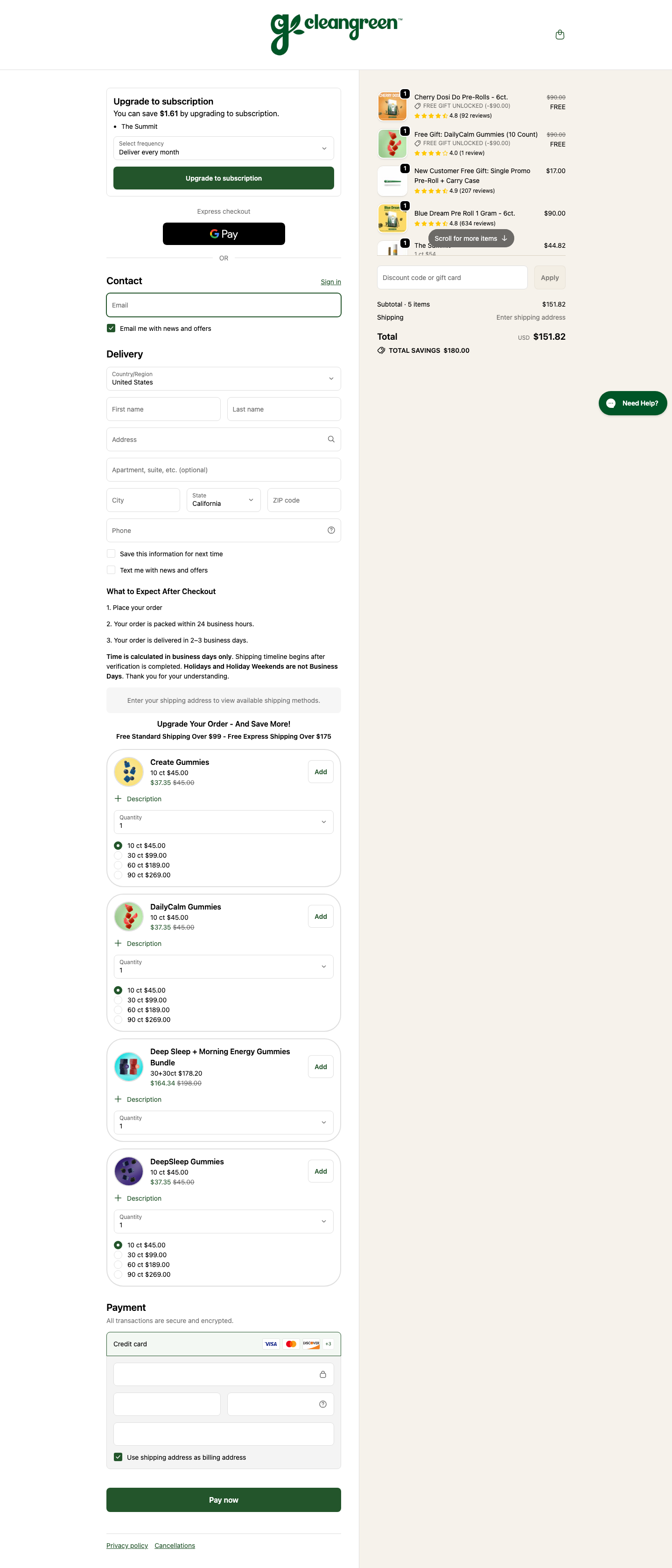 Clean Green Store – Desktop