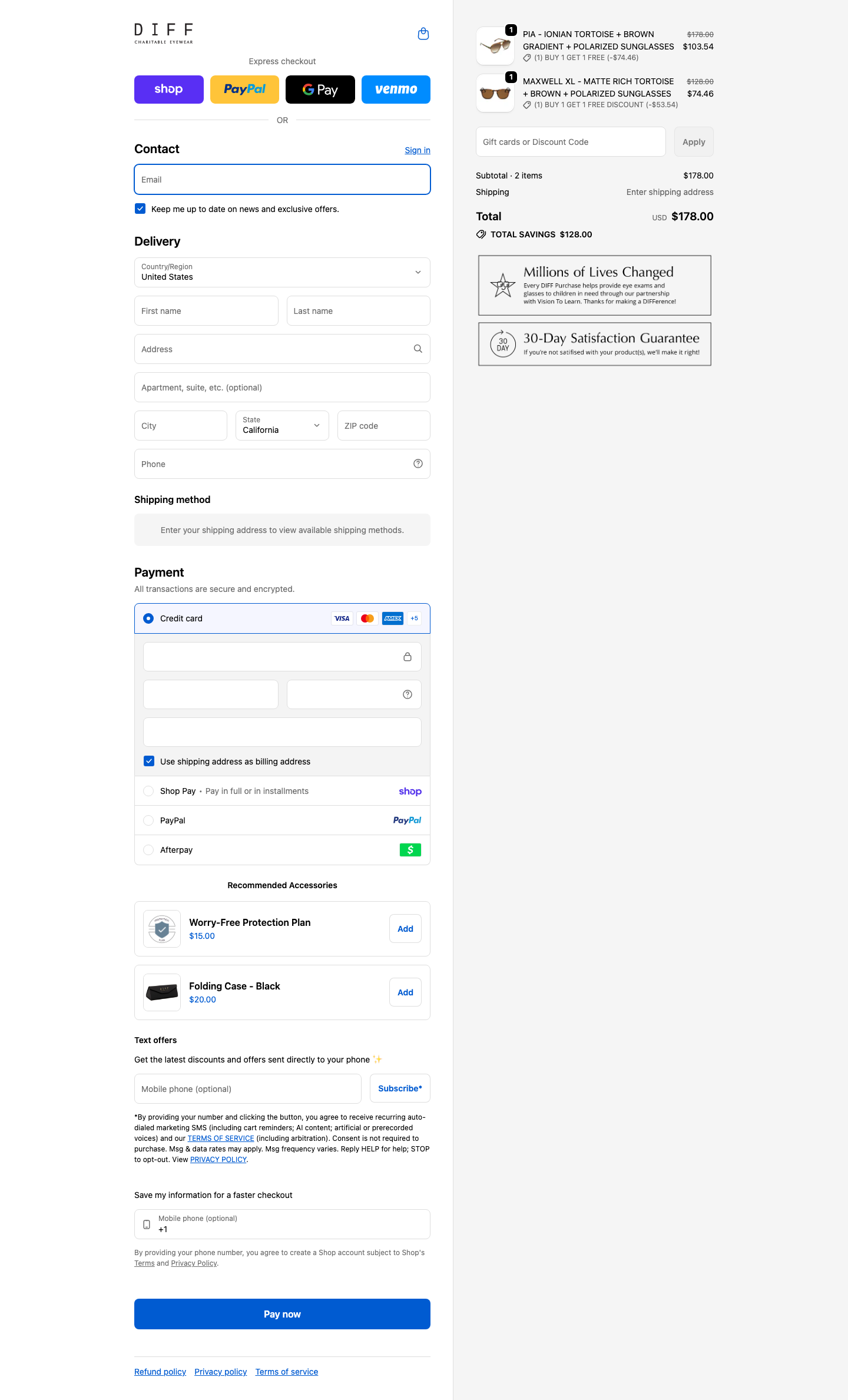 DIFF Eyewear – Desktop