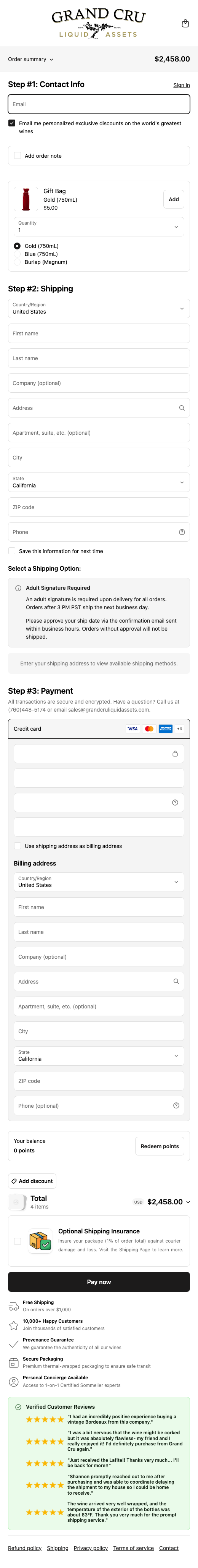 Grand Cru Liquid Assets – Mobile