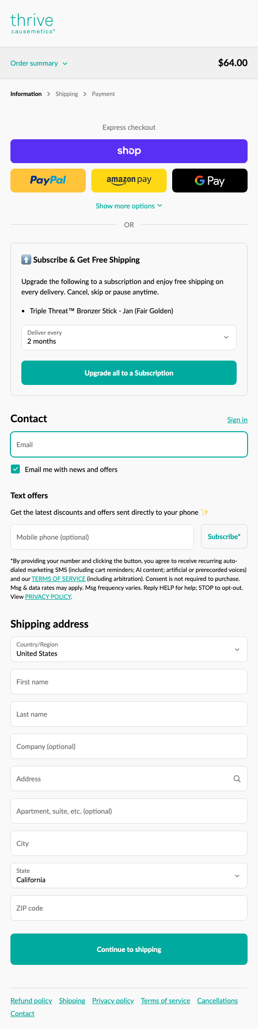 Thrive Causemetics – Mobile